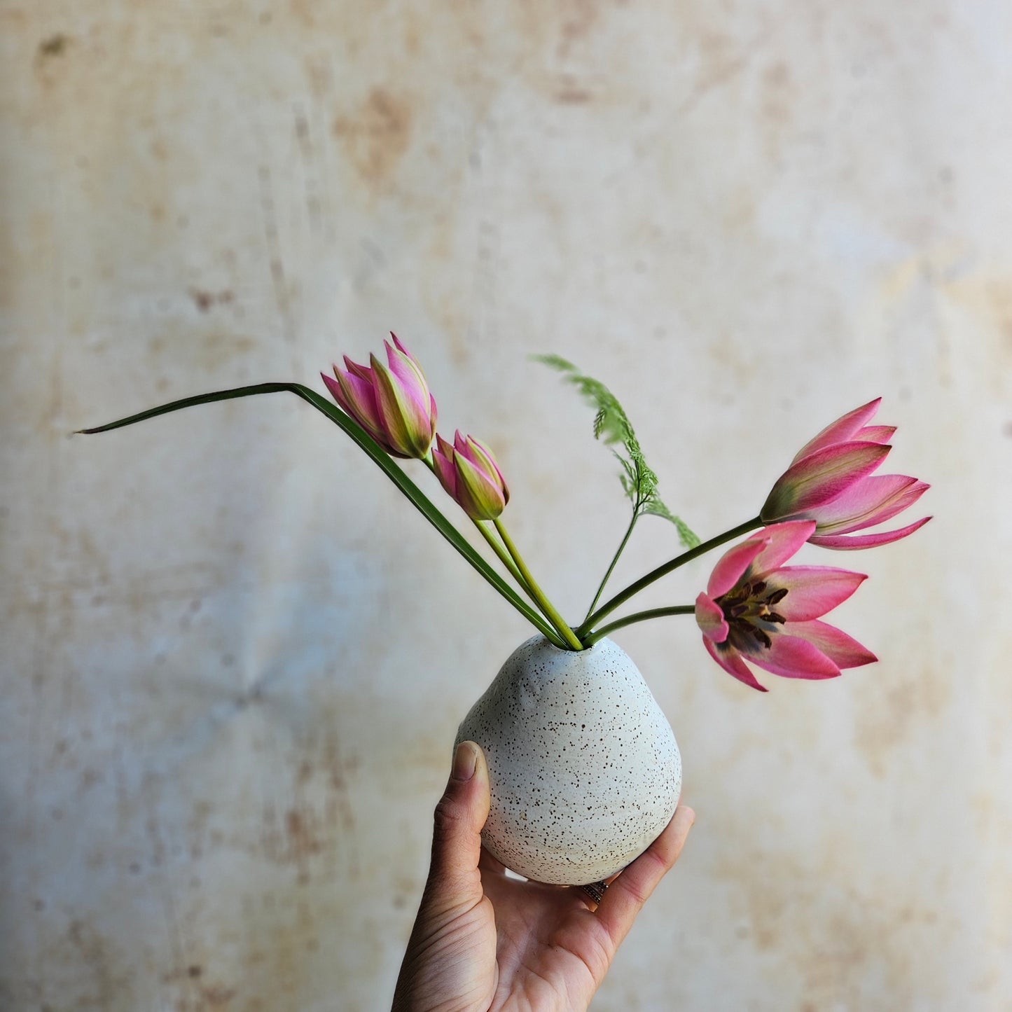 Flowers in Local, Handmade Ceramic Bud Vase