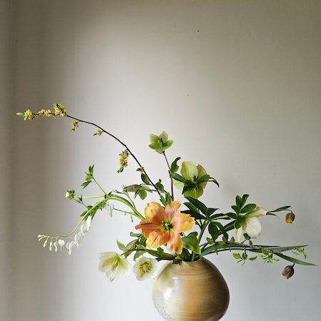 Arrangement in Local, Handmade Ceramic Vase