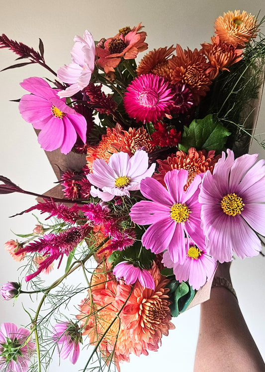 Custom Wrapped Bouquet + Delivery